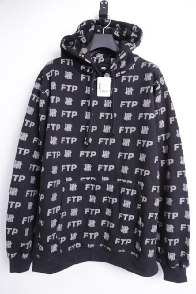 UNDEFEATED × FTP ALLOVER HOODIE BLACK LARGE 50JB4350
