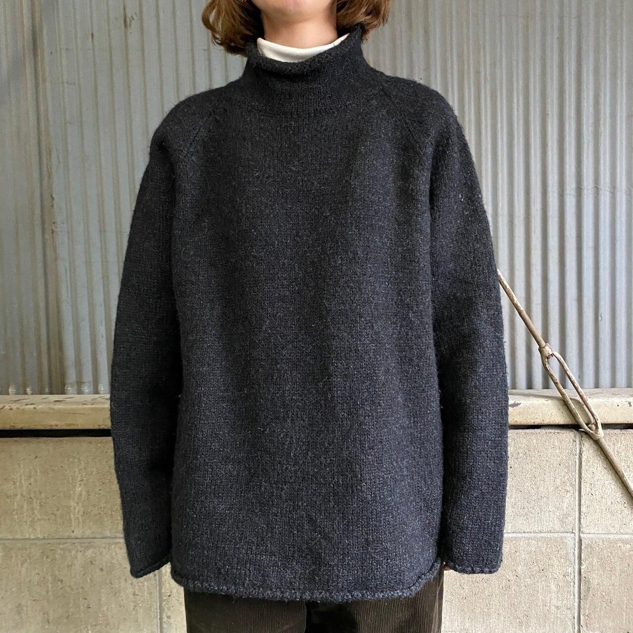 80〜90年代 J.CREW ジェイクルー ロールネック ウールニットセーター