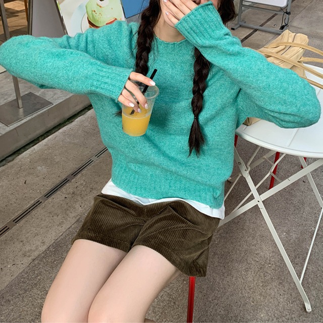 round-neck knit　J00301