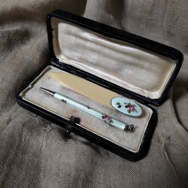 Antique Mechanical Pencil Letter Opener Set