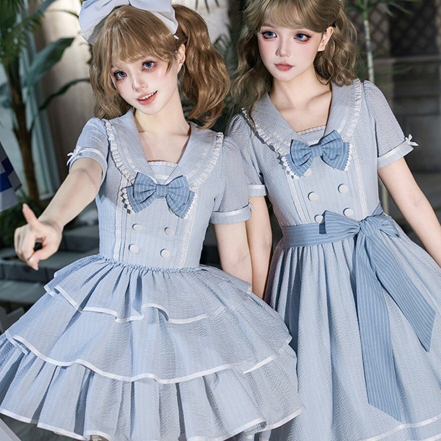 クラロリ セーラー メイド服 ｜ミニワンピ4点セット コンカフェ衣装