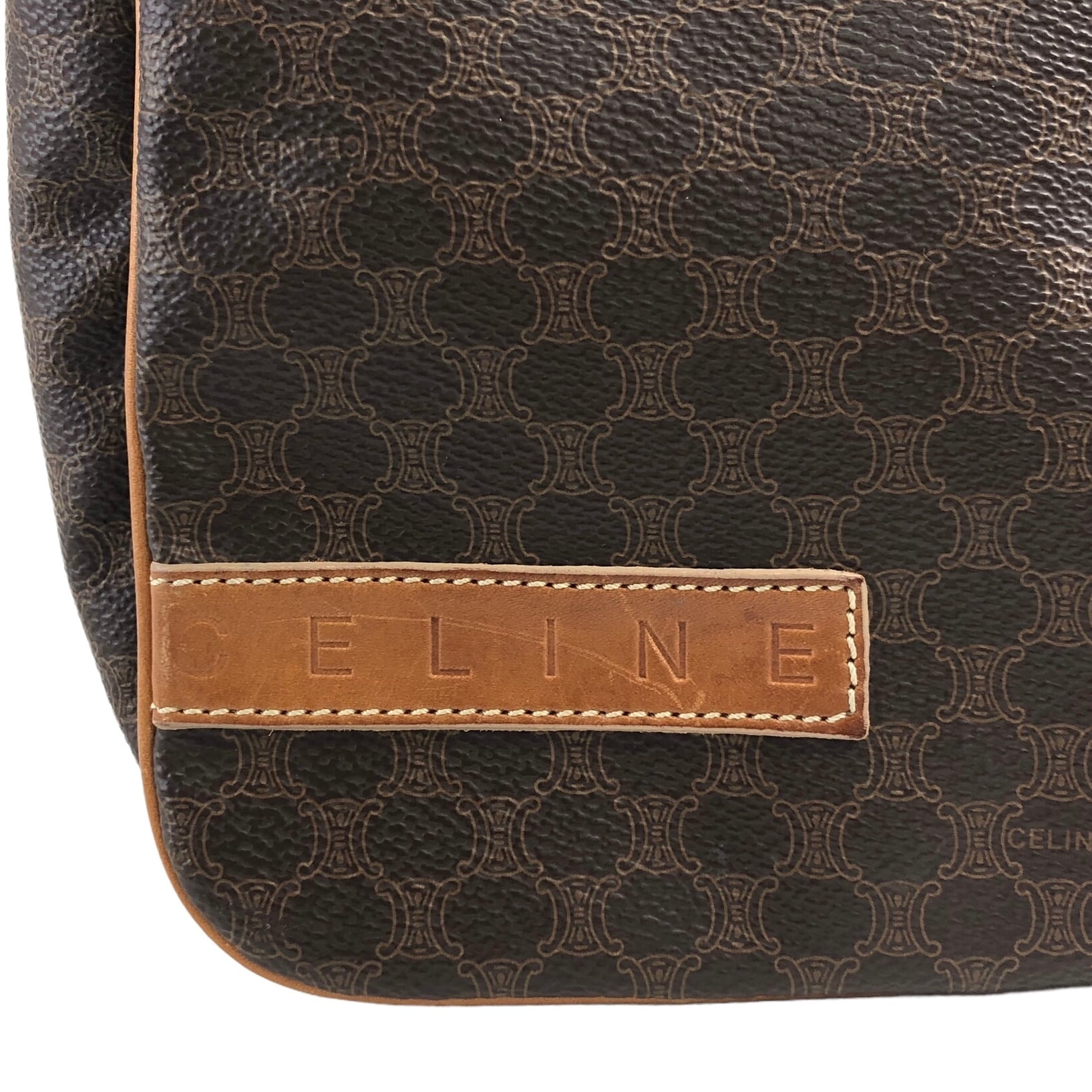 CELINE セリーヌ  マカダム　 ショルダーバッグ ブラウン ロゴ   フラップ y7pwvg CELINE セリーヌ マカダム ショルダーバッグ ブラウン ロゴ フラップ