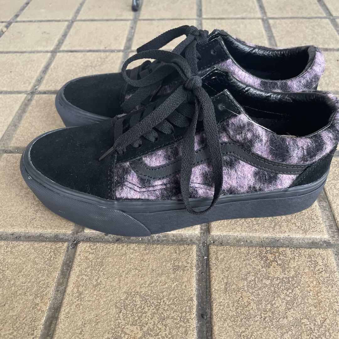 美品 VANS バンズ OLD SCHOOL オールドスクール レオパード ブラック