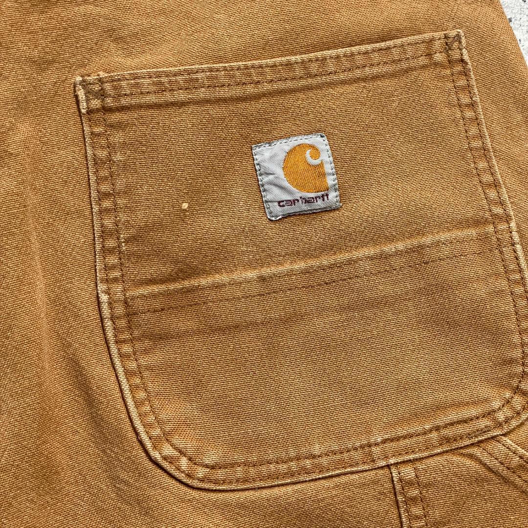 10s ブラウン ダブルニー カーハート Carhartt 34×32 | ib2