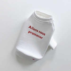 Allons nous promener裏毛スウェット(オフホワイト)SSS~SS