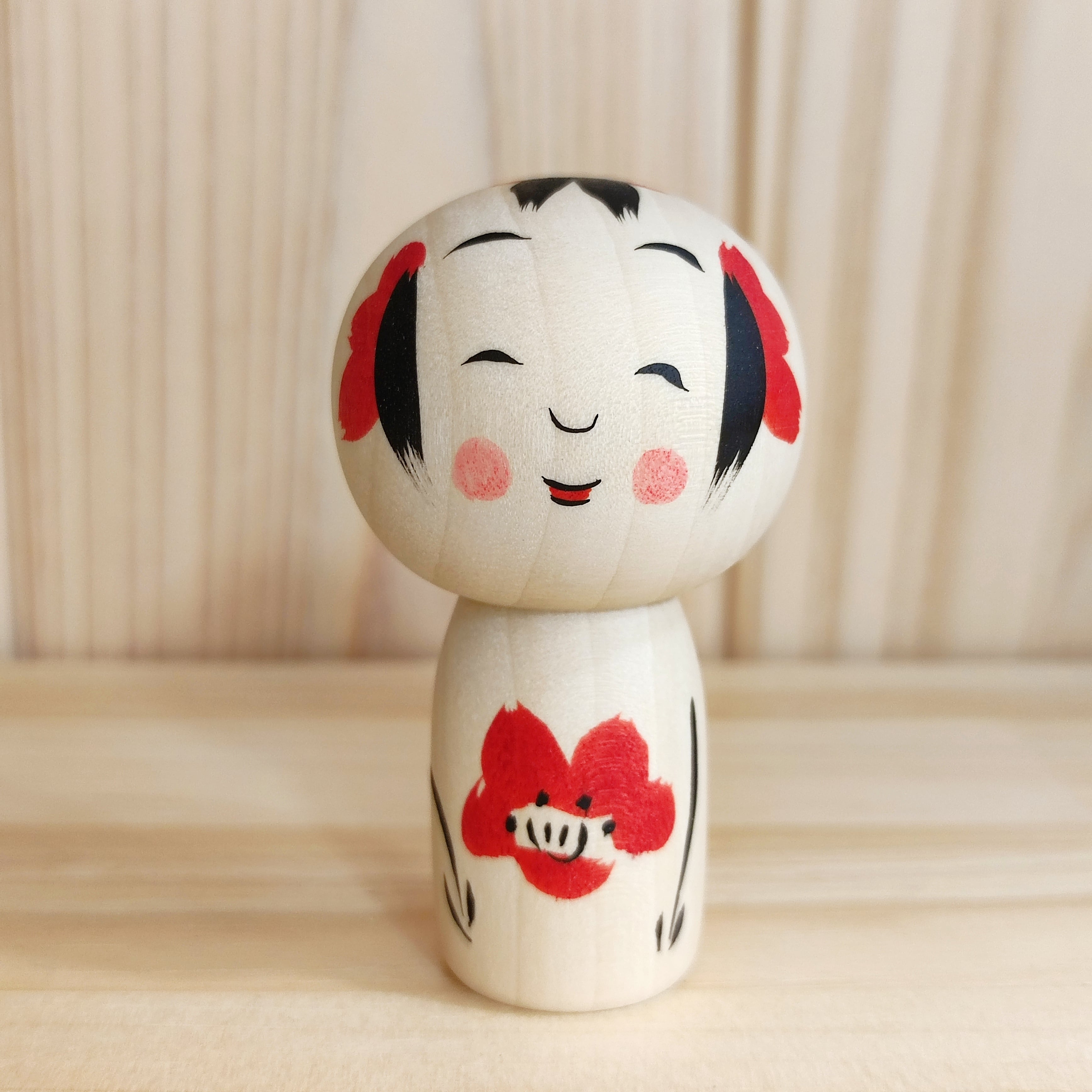 ハロウィンコケシ　鈴木明作並系コケシ 鈴木明工人：作並系】こけし ハロウィン かぼちゃえじこ：5.5cm