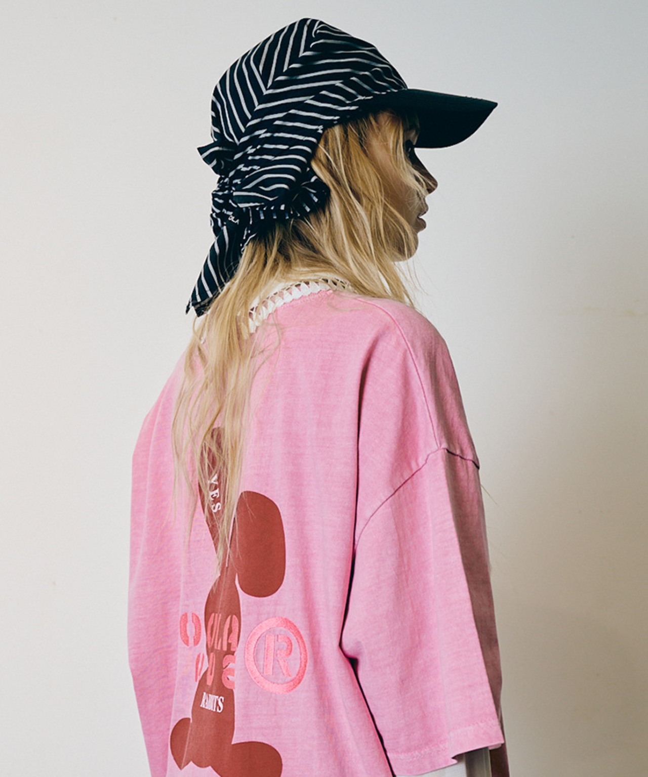 ハートロゴストライプスカーフCAP　CQ-48509