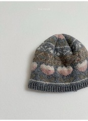 〖取寄〗韓国子供服 / 26winter / minirobe / フラワージャガードビーニー / キッズ *FREE*