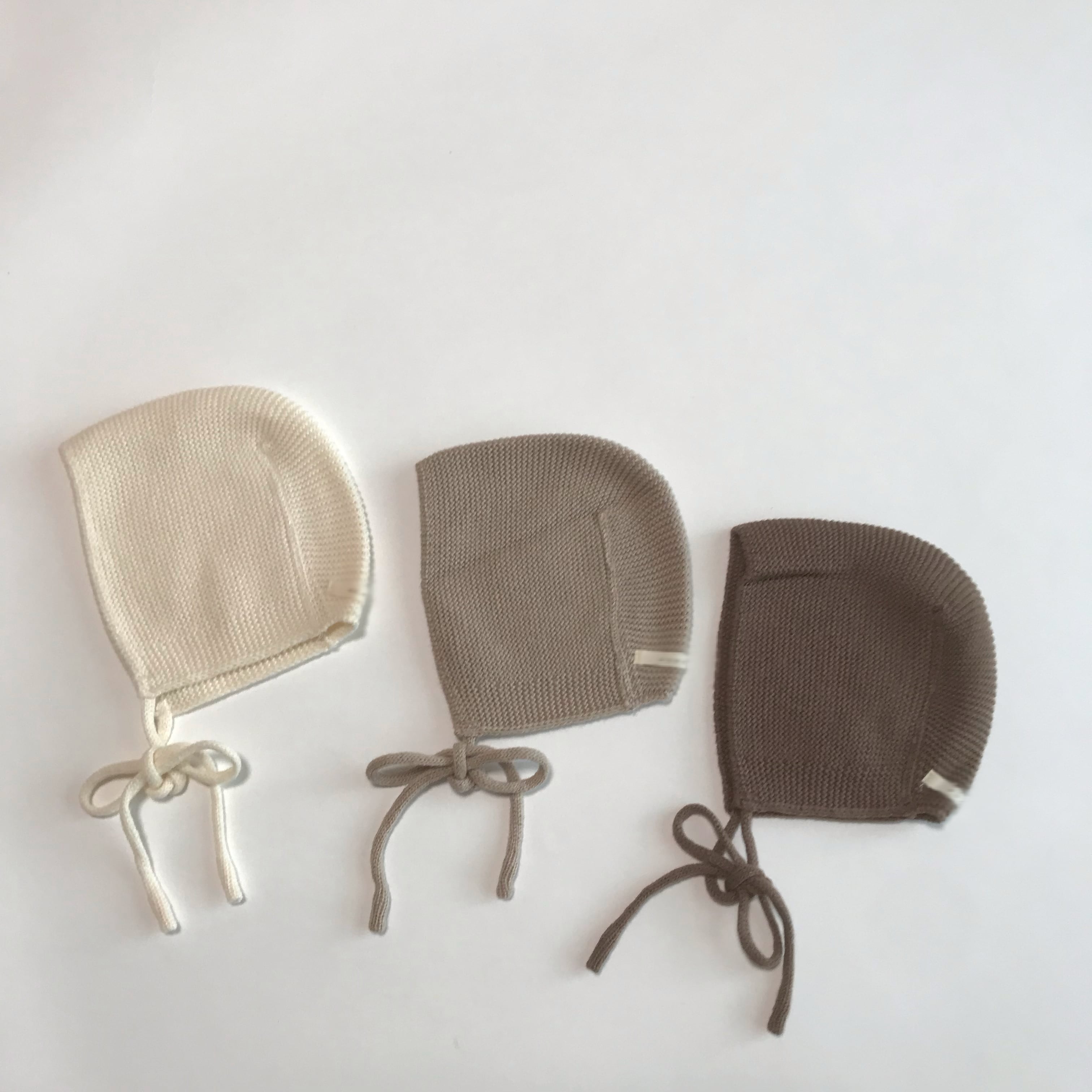 キャラメルニットボンネット