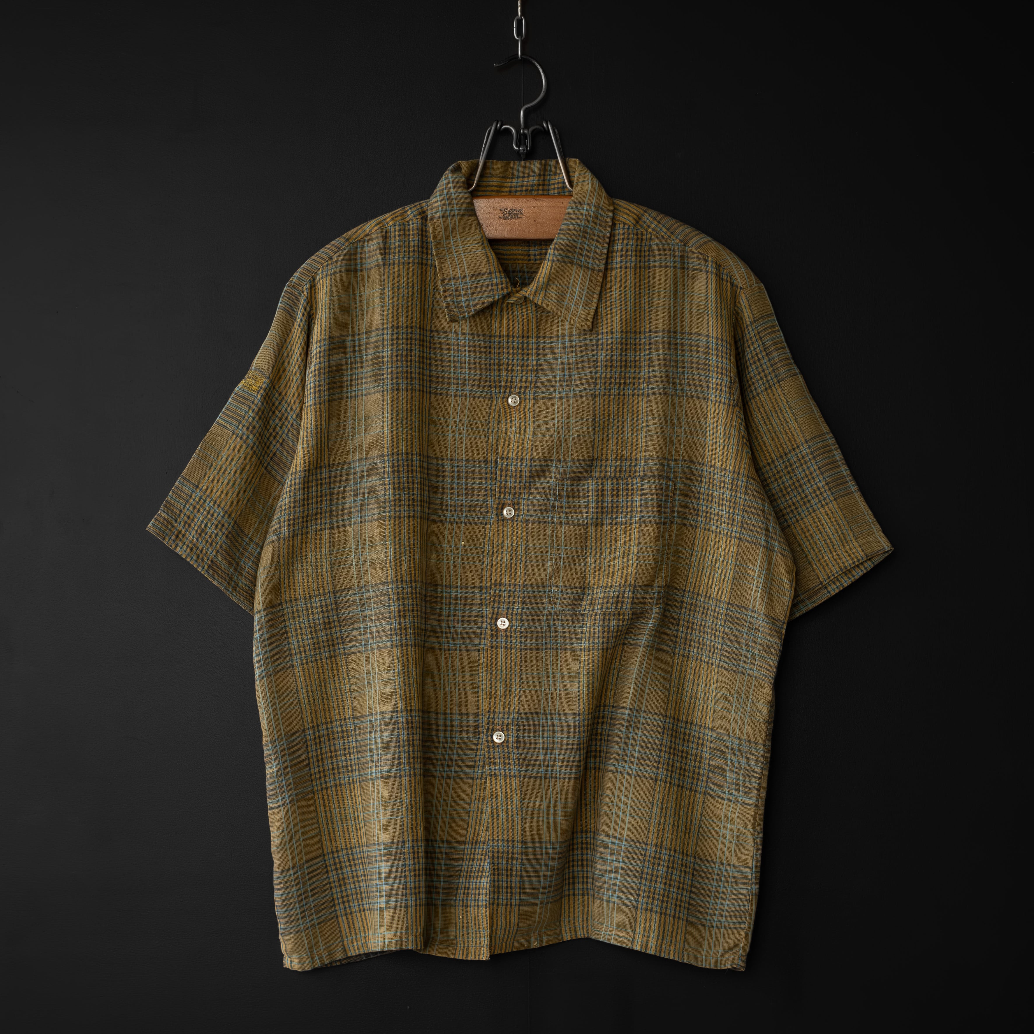 トップス Towncraft check shirt used- 【TOWNCRAFT】 60s s/s open collar check shirt | dros dro