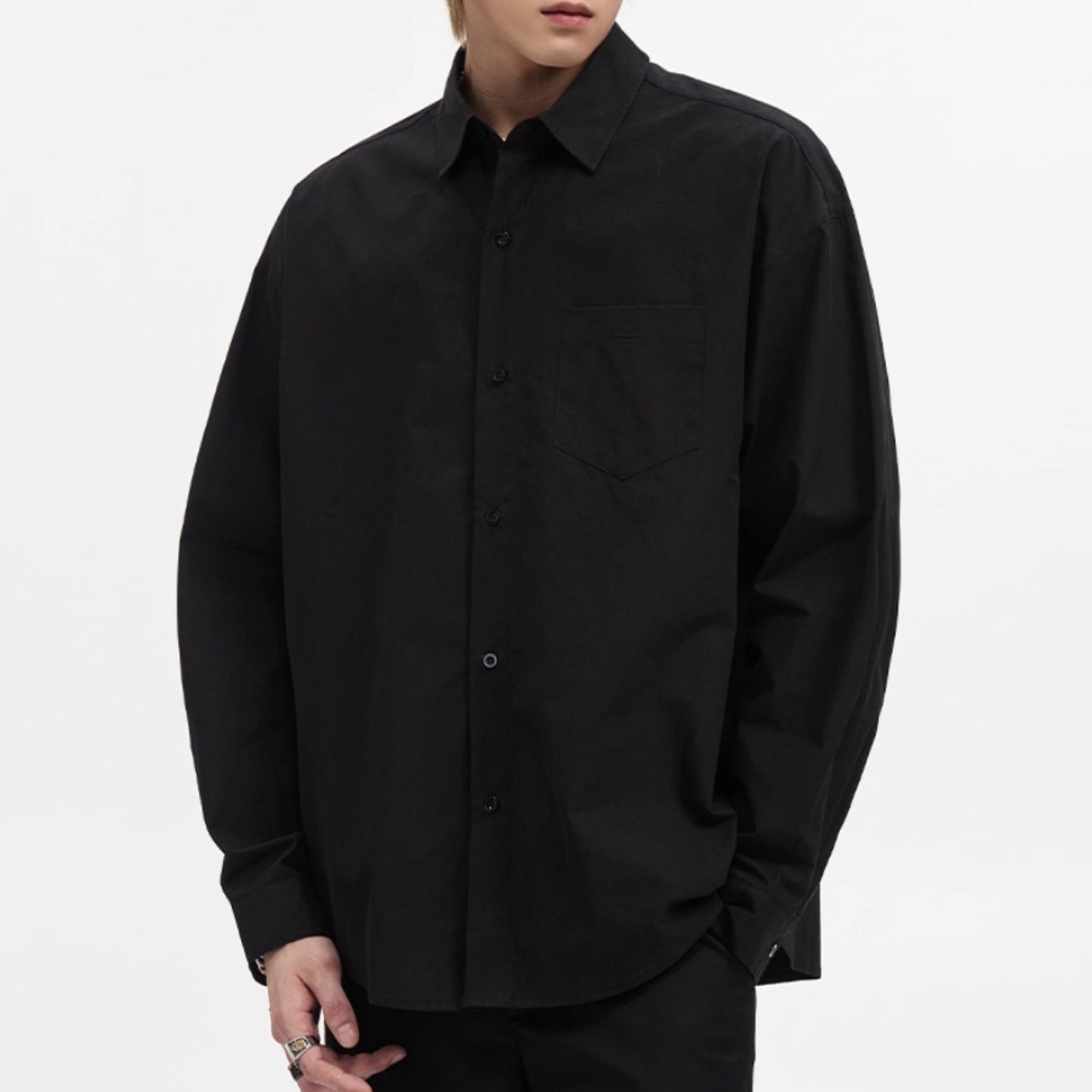 ストレートシルエット ロングスリーブシャツ af0324