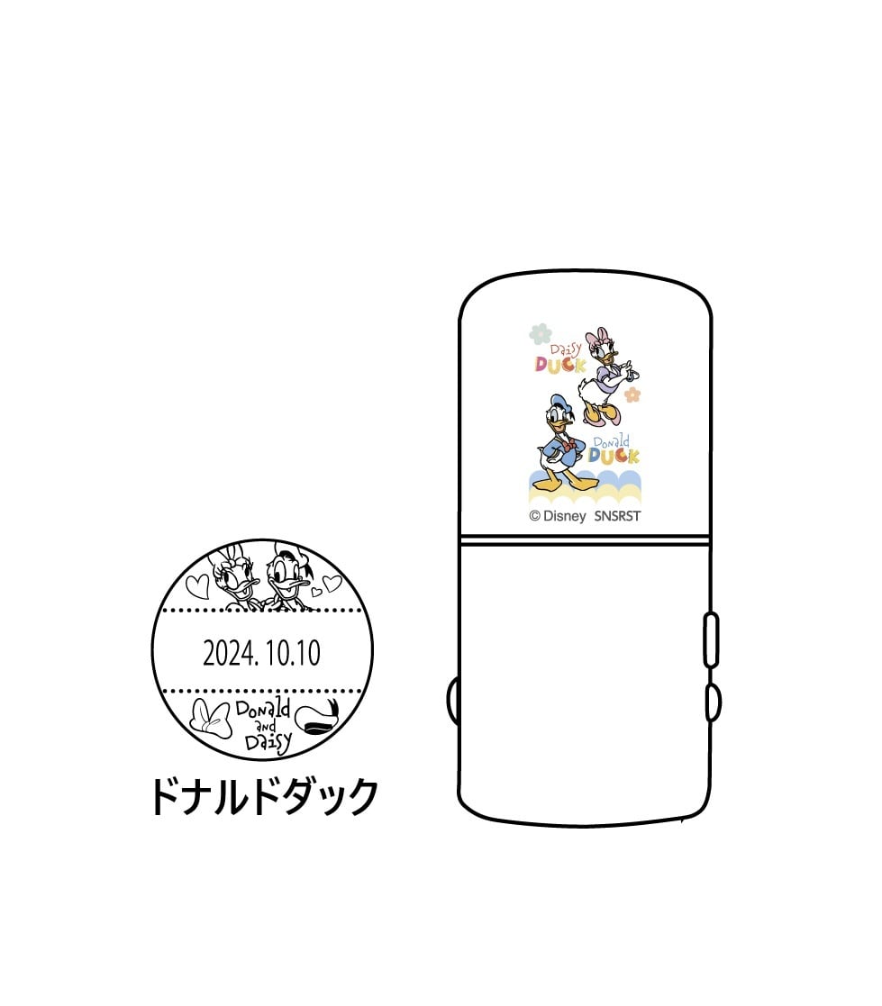 ディズニー 日付印 R-524D( ホワイト )完成品 ドナルドダック