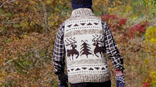 カウチンセーター｜ベスト｜カナタ（KANATA）｜カナダ製｜KA41000-VEST