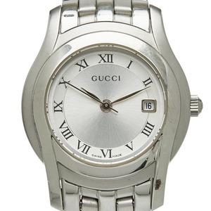 グッチ 腕時計 5500L クオーツ シルバー文字盤 ステンレススチール レディース GUCCI 【中古】