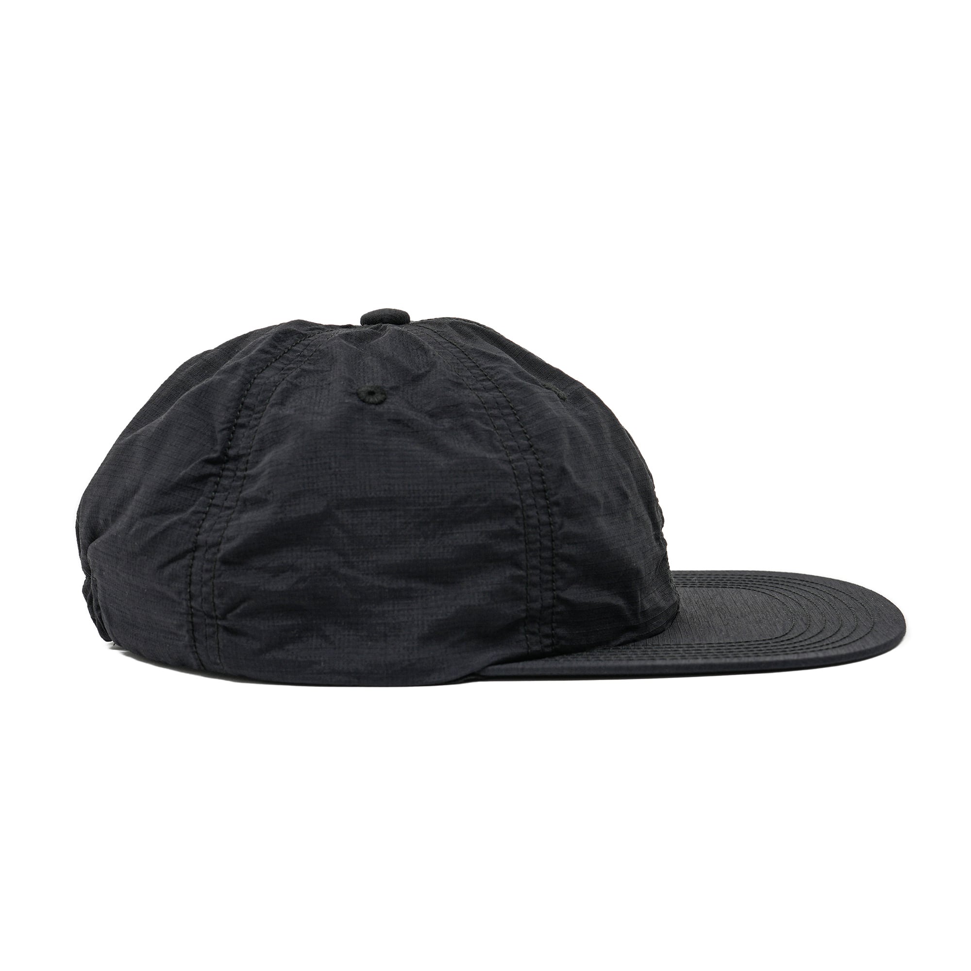 Nylon Rip Stop Shirring 6Panel Cap (black)