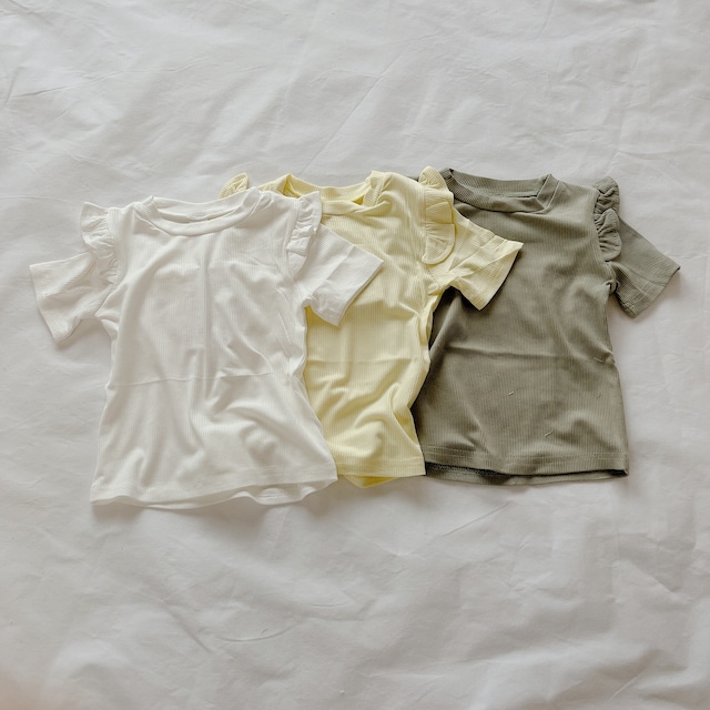 【即納】マーゴT3色90～130サイズ   リブ　Tシャツ　姉妹オソロコーデ　　夏新作