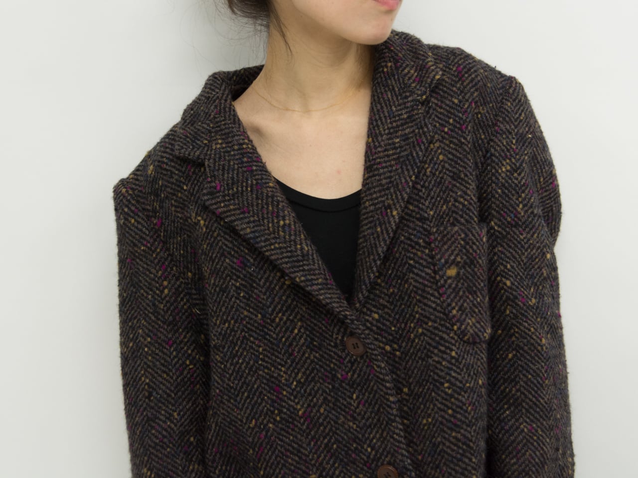 【BALLY】 Tweed jacket Made in Italy(イタリア製 バリー ネップツイードジャケット)1a