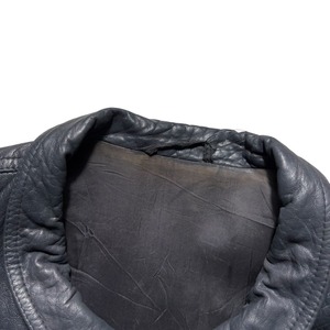 vintage LA MATTA grey leather bomber jacket