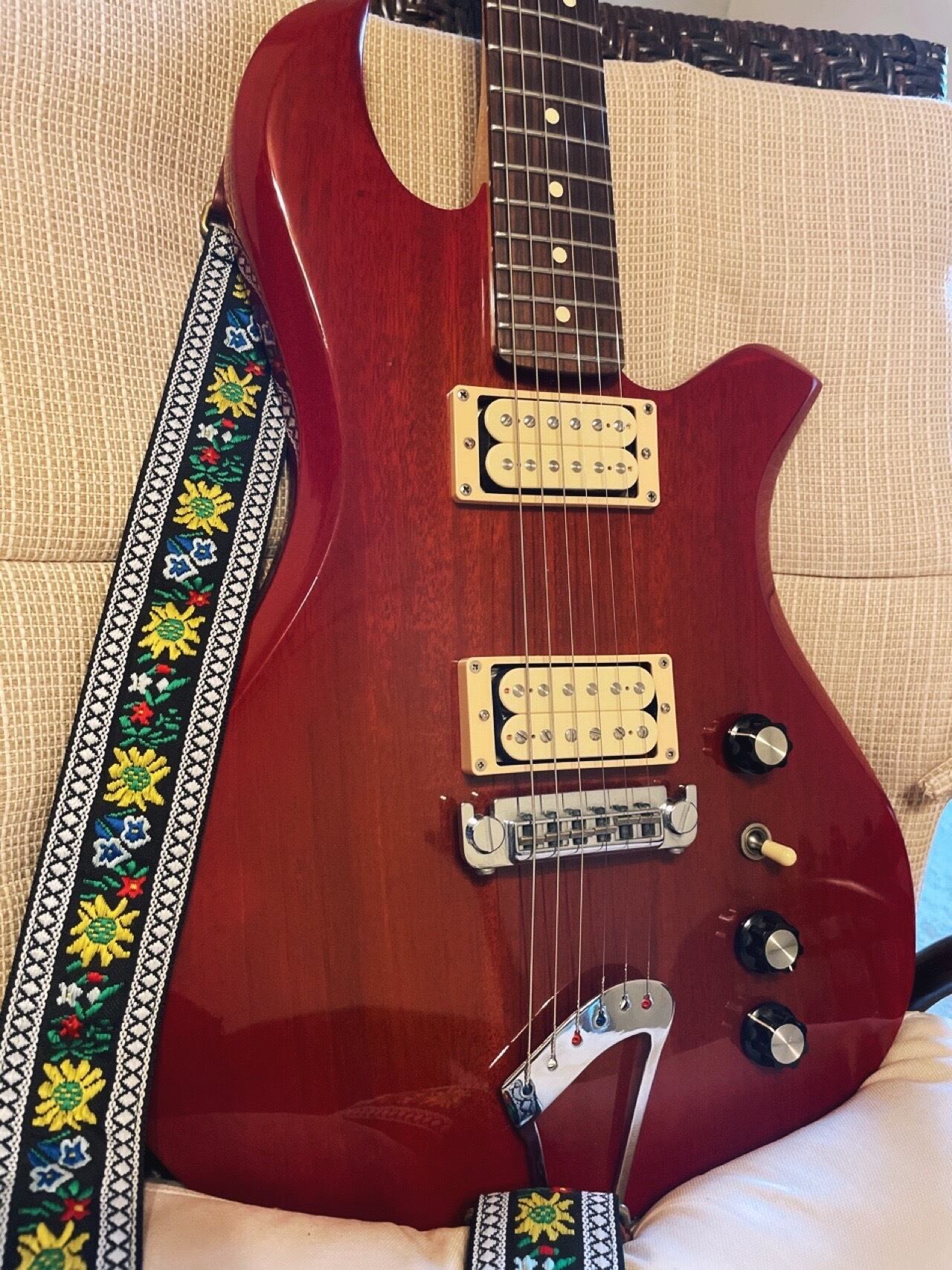 12bar guitar strap Hippy Freo ギターストラップ 本革エンド