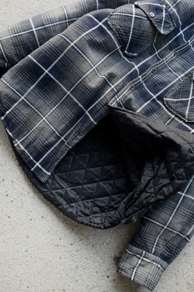 OZARK TRAIL 1980's-90's From USA Print Flannel Check Quilting Shirt Jacket プリントネル キルティングシャツジャケット