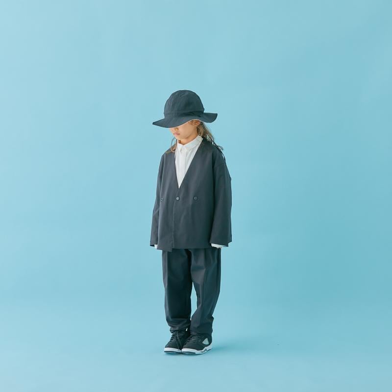 MOUNTEN. 2024SS》Re-nylon gaba 1tuck pants / black | cirkel mote