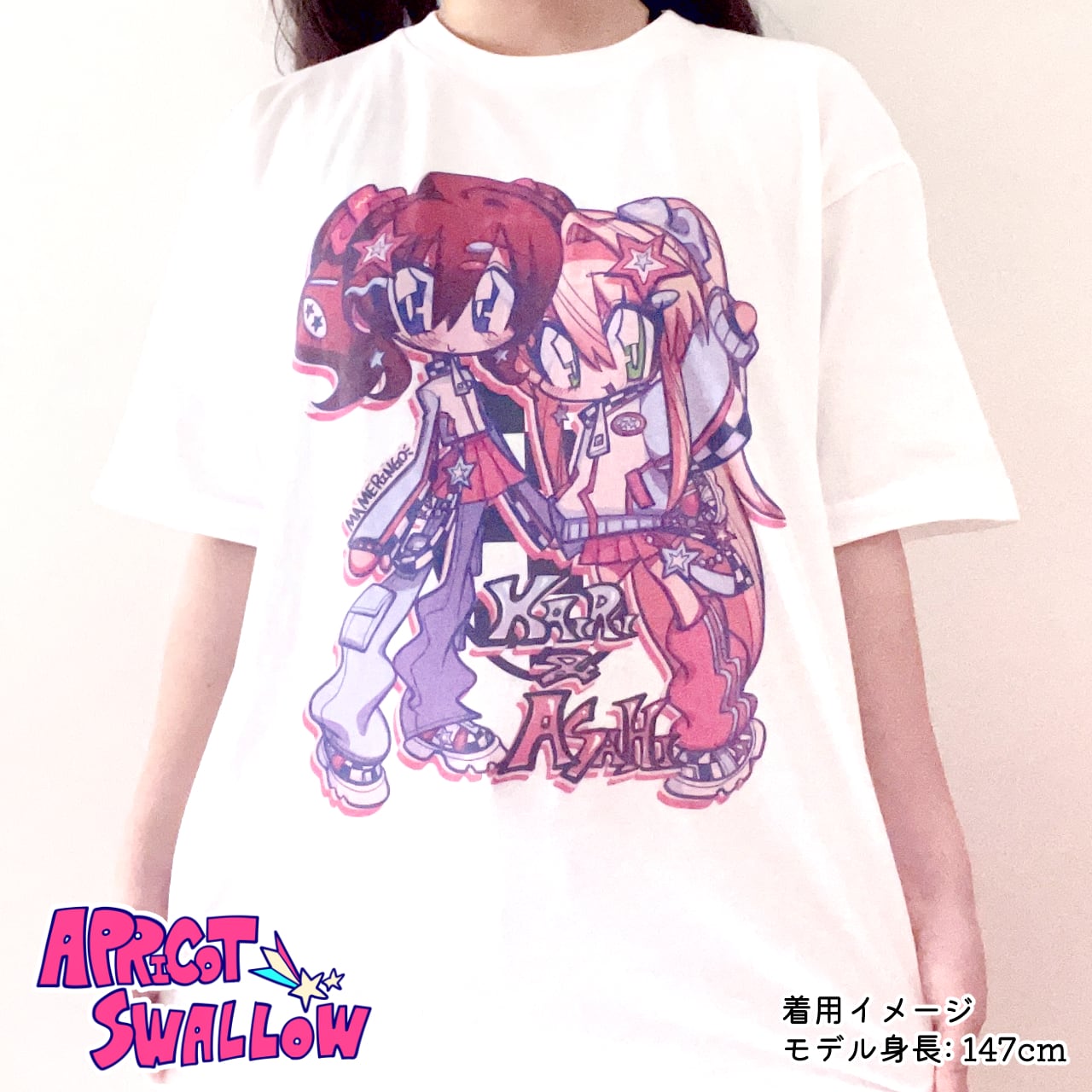アサヒ＆カイリ スポーティTシャツ | APRICOT SWALLOW