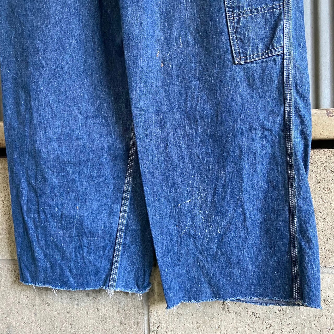 70年代 USA製 Lee リー JELT DENIM カットオフ デニム オーバーオール メンズW34 古着 70s ヴィンテージ ビンテージ  濃色【オーバーオール】【CS2301-30】【AN20】 | cave 古着屋【公式】古着通販サイト