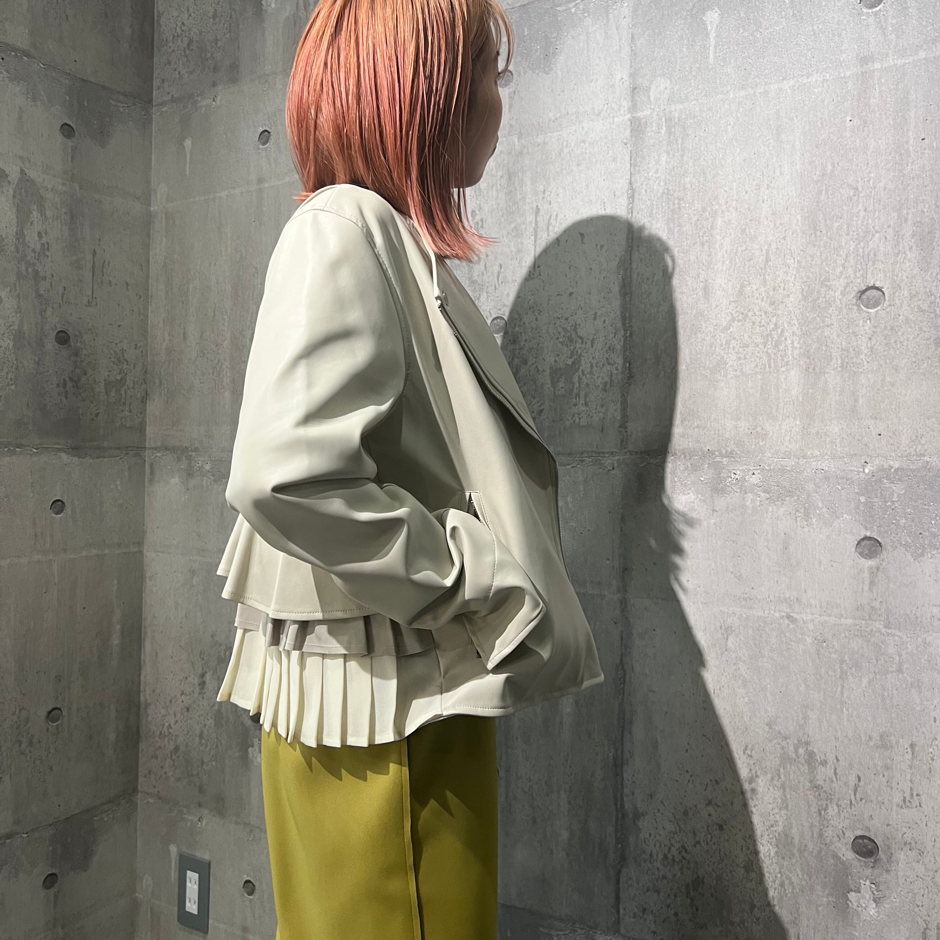 バックフリルフェイクレザーライダースJK | SLOVNENYA スロヴネンヤ