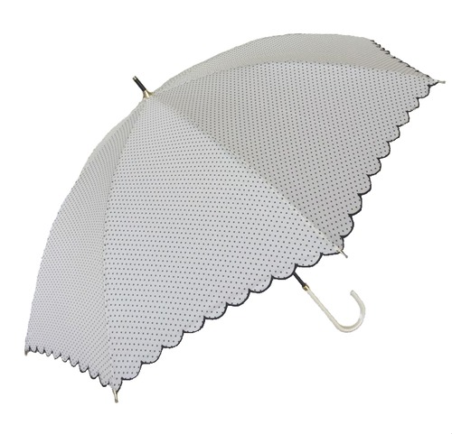 晴雨兼用 50cm水玉オーバーロック長傘
