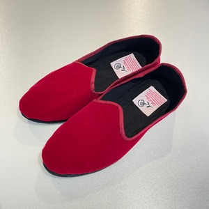 Lila&Fleur  ベロアシューズ  slip on shoes adult (22.5cm～24.5cm)　RED