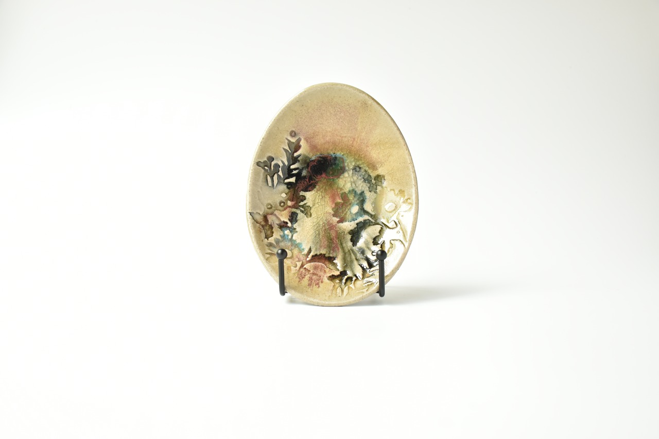 小代瑞穂窯 / 福田るい : ボタ ダ円皿 (小) ④