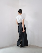 i’m here - UN(I)FORM Pleats Skirt :Navy|制服ウール混/4面プリーツ/ウォッシャブル