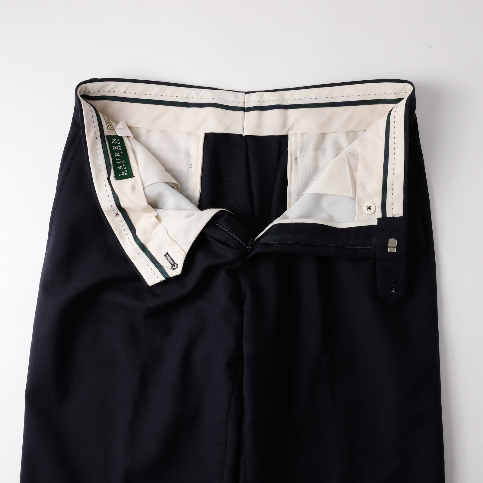 【美品】Ralph Lauren Wool Cashmere Slacks 美品】Ralph Lauren special vintage wool slacks pants W35 navy mint