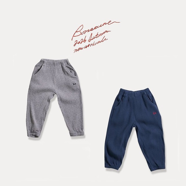 【取寄】boneoune｜river ribbed jogger pants｜リバーリブジョガーパンツ｜XS-JL｜kids&jr｜26 autumn