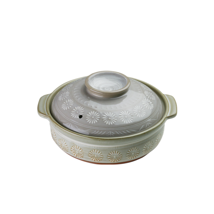 IH対応】マジカル土鍋 花三島7号 | IH土鍋のオーシンショップ