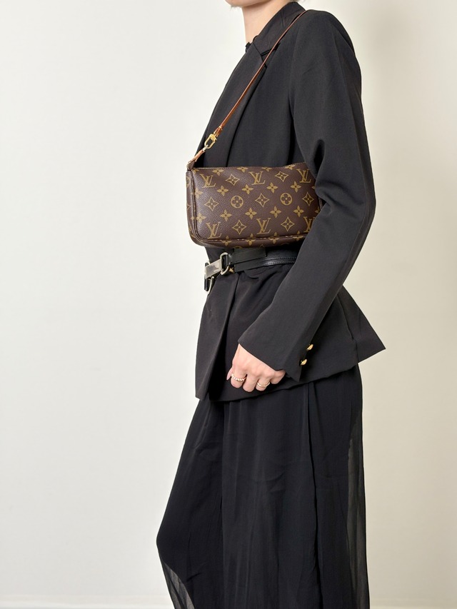 LOUIS VUITTON ルイヴィトン アクセソワール モノグラム ショルダーバッグ ブラウン レザー ワンショルダー M51980 vintage ヴィンテージ オールド z7gkhx