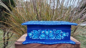 ペトリキウカ塗りのジュエリーボックス 24cm（ティモシェンコ作）ウクライナ製