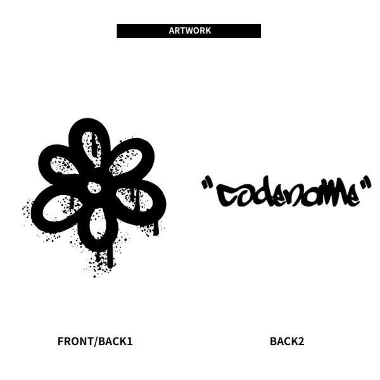 CODENAME 「”Spray Flower” S/S T-Shirts Black/White」 - 12