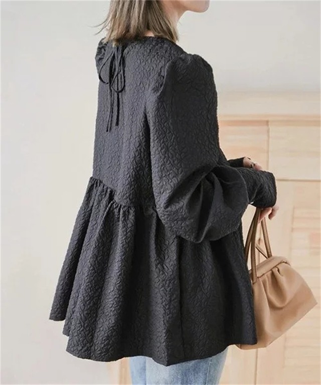 【再入荷】【一部カラー即納】Poko poko back ribbon blouse【LASNCY23022206】