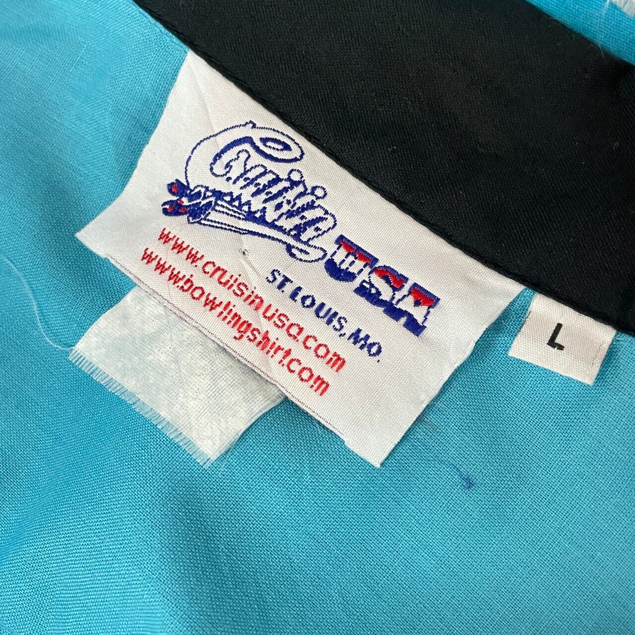 00年代 Cruisin USA クルージン バックプリント ボウリングシャツ
