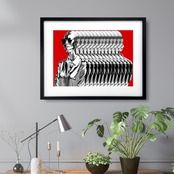 Iron Woman 13｜メタリック質感の女性像が魅せるモダン抽象アートポスター｜空間に強い存在感を添えるスタイリッシュ壁掛けアート｜日本製A2ポスター