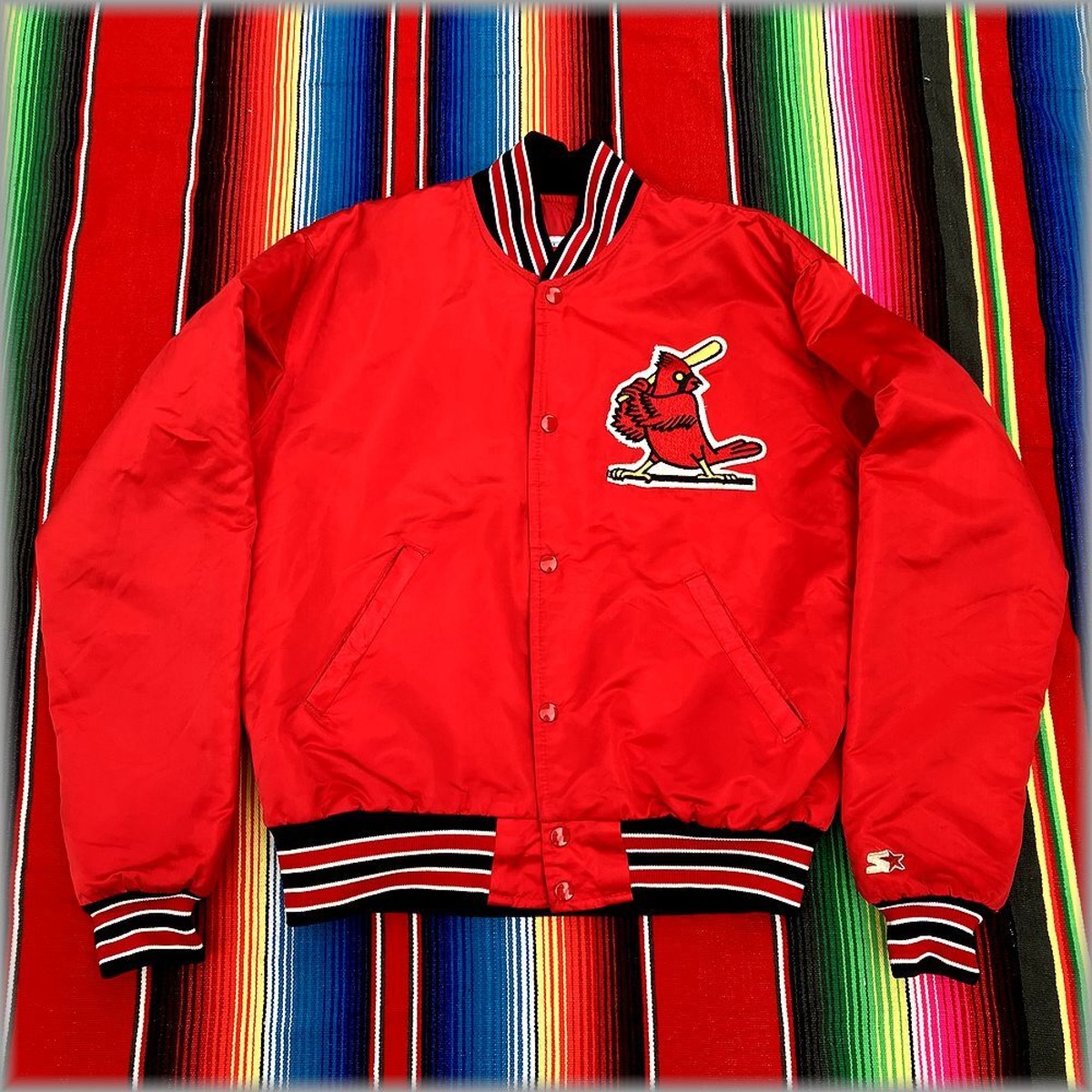 ☆セントルイスカージナルス スターター 90s 中綿入り ナイロン 