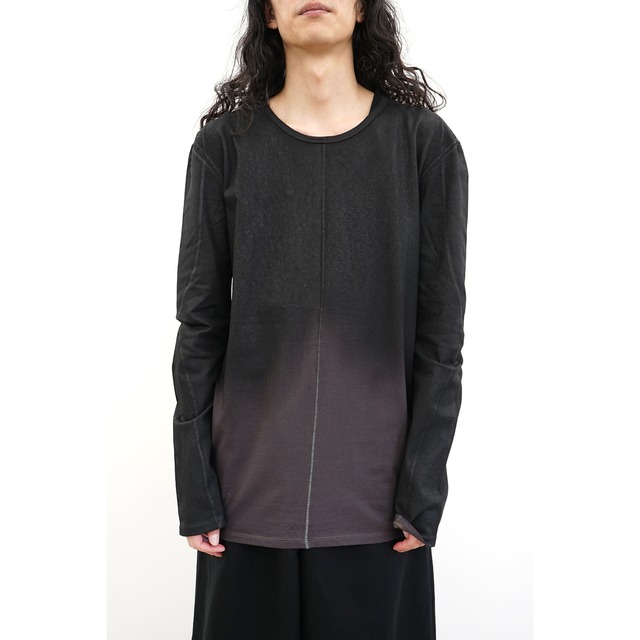 [D.HYGEN] (ディーハイゲン) ST101-1023A Gradient Coated 30/- Soft Cotton Jersey Long Sleeve T-Shirt