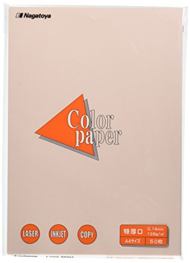 長門屋商店 カラーペーパー ナ-3419 A4特厚口 50枚 サクラ