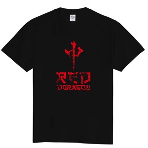 [半袖Tシャツ ]中 RED DRAGON(ブラック)