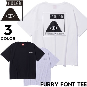 POLeR ポーラー Tシャツ メンズ 半袖Tシャツ プリントTシャツ ロゴTシャツ カットソー スタンダードフィット FURRY FONT TEE 261MCV0120 26SP 日本代理店正規品