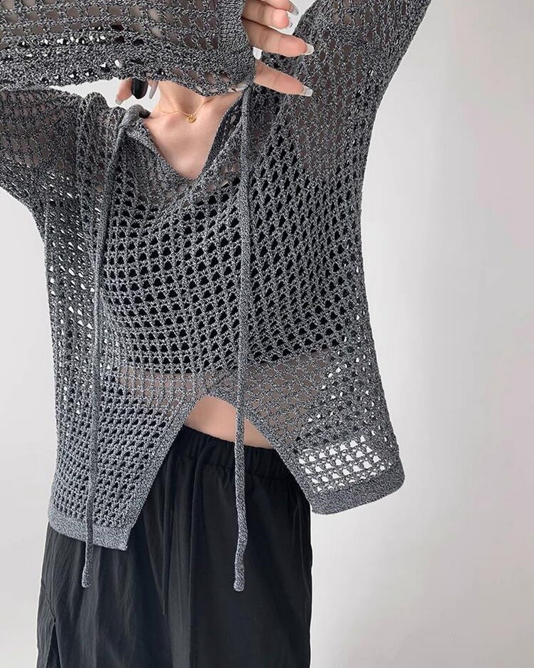 メッシュスリットトップス S24613