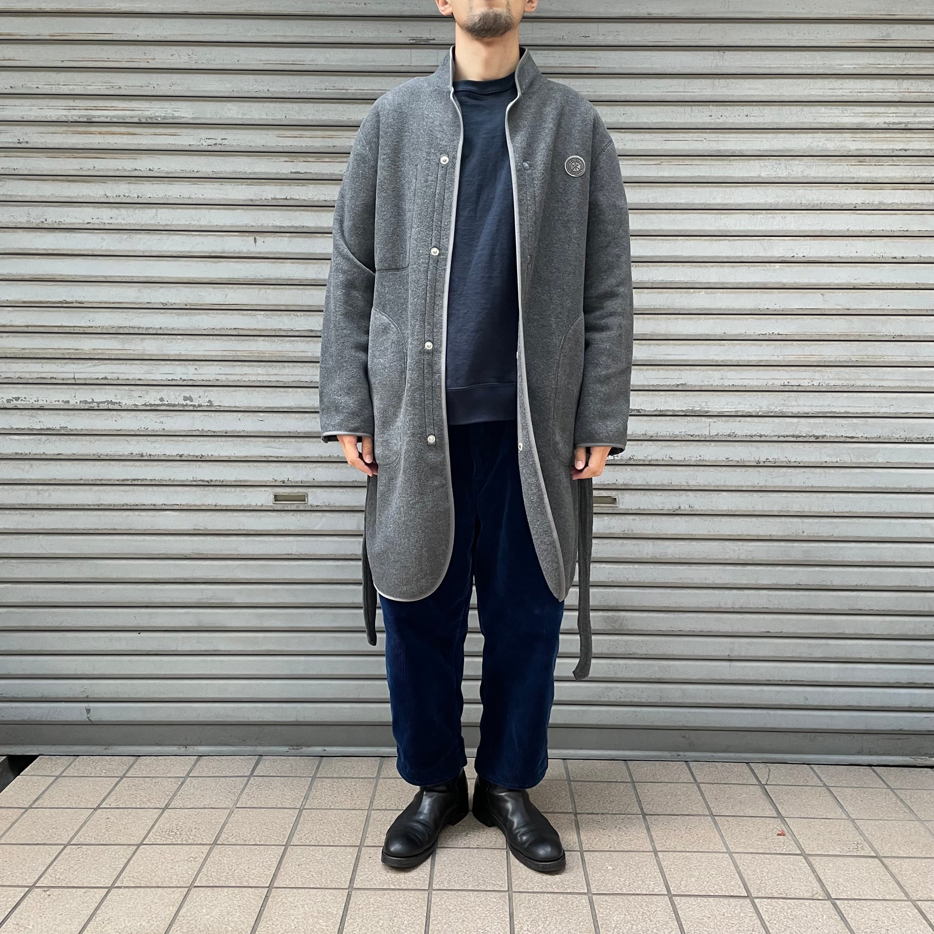 【PORTER CLASSIC】FLEECE GOWN COAT_GRAY / NAVY | rule powered by BASE