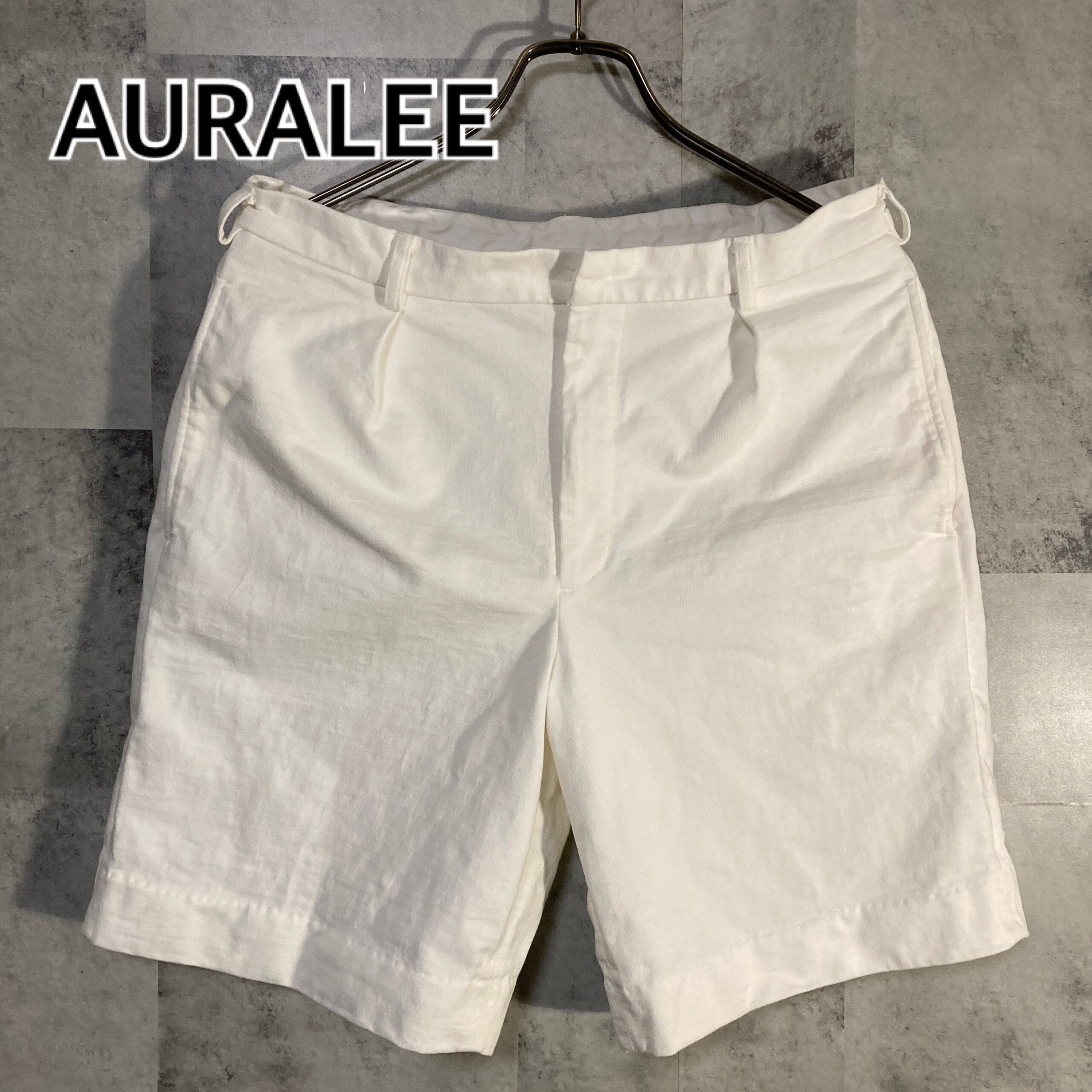 AURALEE コットンショートパンツ 4 オフホワイト 日本製 AURALEE オーラリー ショートパンツ コットン ホワイト 1