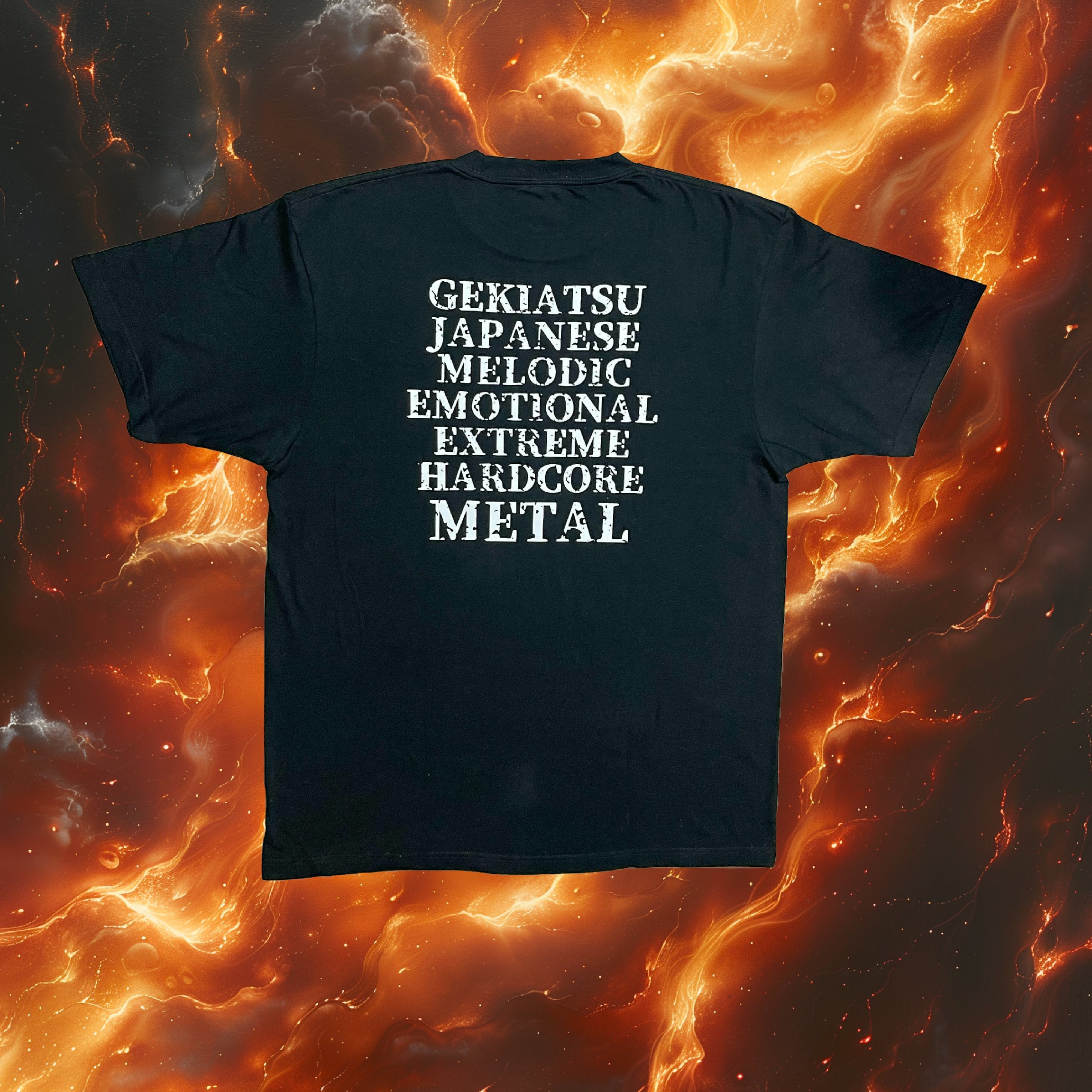 T-Shirt 半袖 フリーサイズ GEKIATSU JAPANESE MELODIC EMOTIONAL